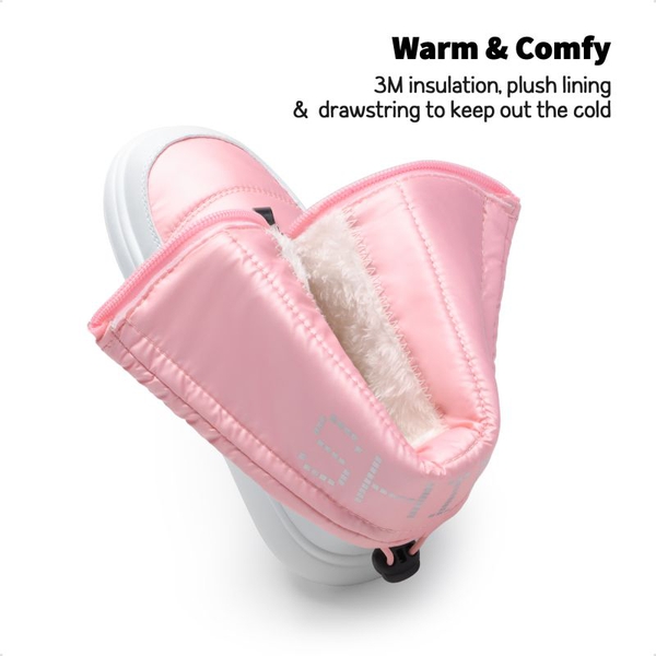 Girls' Lightweight & Foldable Snow Boots  - PINK - 1